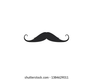 Moustache logo template vector icon 