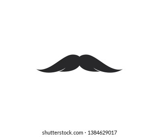 Moustache logo template vector icon 