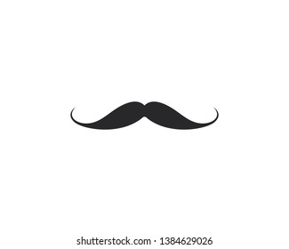 Moustache logo template vector icon 