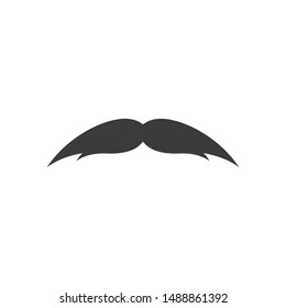 Moustache logo template vector icon 
