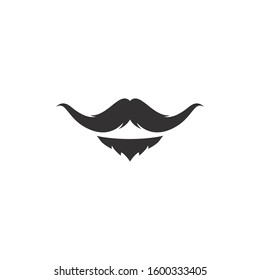 Moustache logo template vector icon 