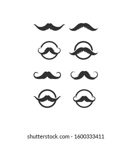 Moustache logo template vector icon 