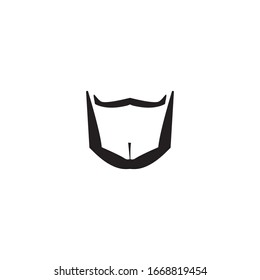 Moustache logo template vector icon 