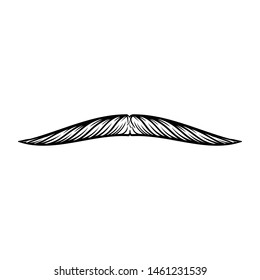 moustache, manhood, humorous mask, icon cartoon hand drawn vector illustration sketch