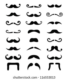 Moustache /  mustache icons isolated set - costume party