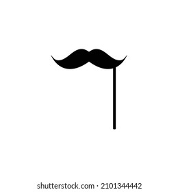 moustache on a stick icon vector