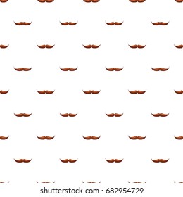 Moustache pattern seamless repeat in cartoon style vector illustration