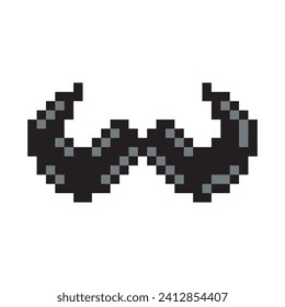 Moustache with pixel art design