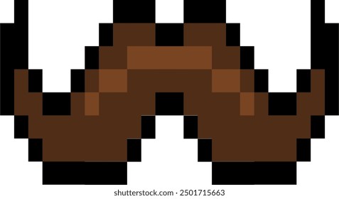 Moustache pixel art design vector image or clipart