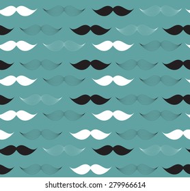 Moustache Seamless Pattern Vector Illustration EPS10