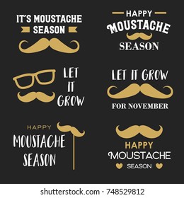 Moustache season banner, Vector