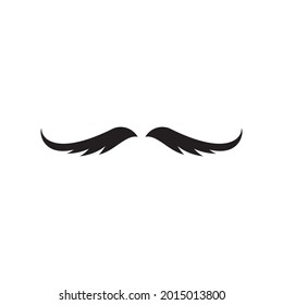 Moustache set icons for barber logo  barber shop and retro design