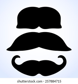 moustache set.vector illustration.