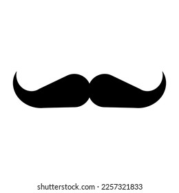 Moustache silhouette icon. Dandy. Uncle. Vector.