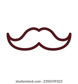Moustache Thick Line Two Color Icons For Personal And Commercial Use.

