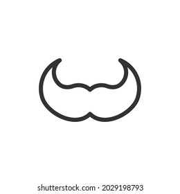 Moustache thin line icon. Symbol in trendy outline style. Premium design for web and apps. Perfect for UI. 