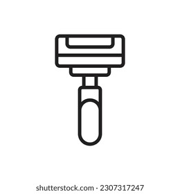 Moustache Trimmer Outline Icon Vector Illustration