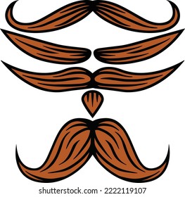 Moustache Vector Can be applied as stickers , picture books , etc

 