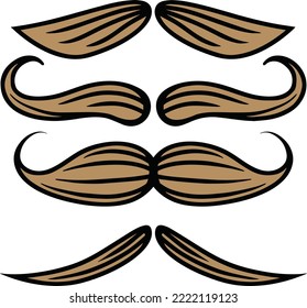 Moustache Vector Can be applied as stickers , picture books , etc

 