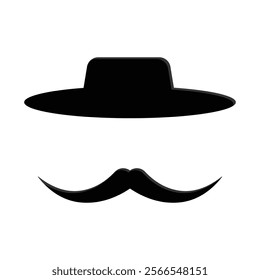 Moustache Vector in Flat Design Style