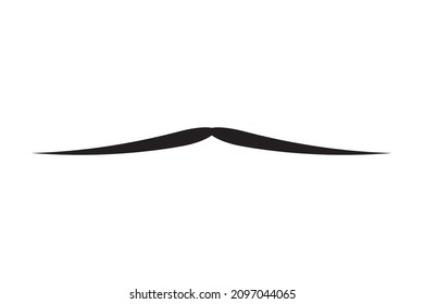 Icono vector bigote. bigote de estilo retro negro. Cara vintage de barbero sórdida.
