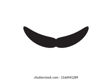 Schnurrbart, Vektorsymbol. Schwarzer Retro-Schnurrbart. Shave barber Vintage Mann Gesicht.