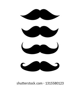 Moustache vector icon illustration isolated on white background