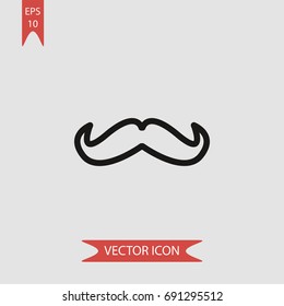 Moustache vector icon  illustration symbol