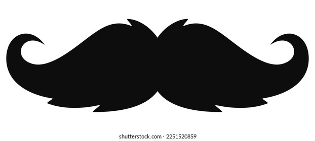 Moustache vector icon isolated on white background
