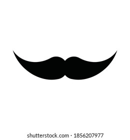 icono vectorial de bigote aislado en blanco