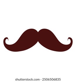 Moustache vector icon. Whisker icons. Flat black moustache icon. Vector graphic