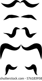 Moustache vector icons for design