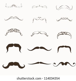 moustache Vector Set