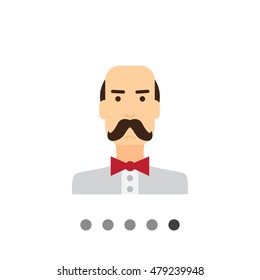 Moustached man  portrait 