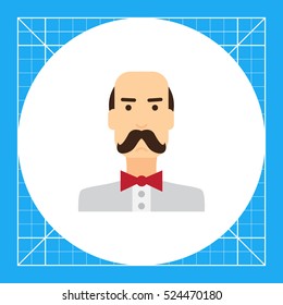 Moustached man  portrait 