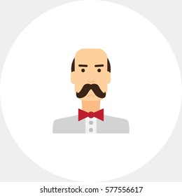 Moustached man  portrait 