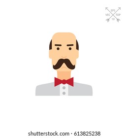 Moustached man  portrait 