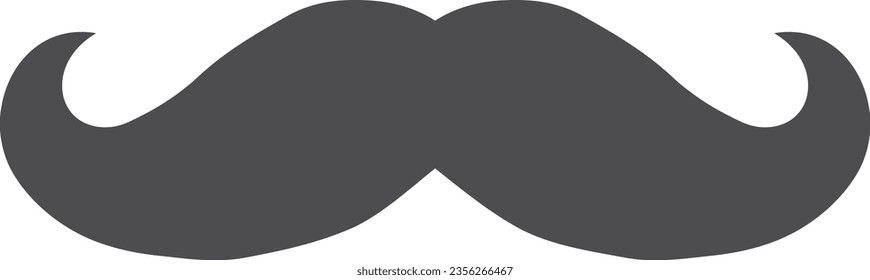 Moustaches black icon. Male symbol. Retro face hair