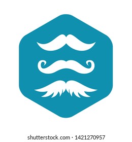 Moustaches icon in simple style on a white background vector illustration