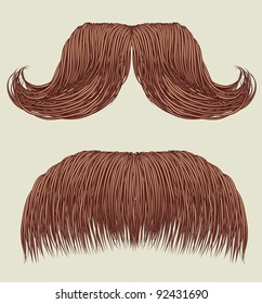 Moustaches for man.Vector set collection for design