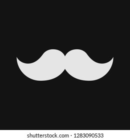 Moustaches Sticker. Black Isolated Silhouettes for Cinco de Mayo Paper Cutting Design. Mustache for barbershop or Mustache Carnival.Retro hair mustache. Hipster. Photo props Vector illustration.
