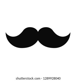 Moustaches Sticker. Black Isolated Silhouettes for Cinco de Mayo Paper Cutting Design. Mustache for barbershop or Mustache Carnival.Retro hair mustache. Hipster.