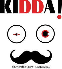 Moustaches Vector art saying Howdy in Punjabi