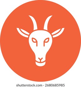 Ilustración de ícono de Vector de cara de cabra de montaña