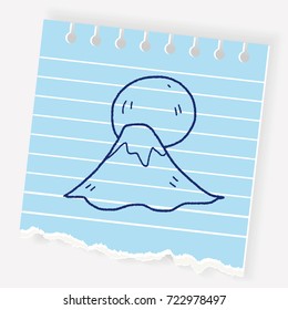 moutain sun doodle