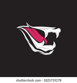 Mouth angry logo and symbol vector