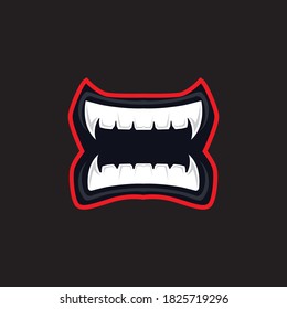 Mouth angry logo and symbol vector