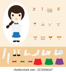 Mouth animation set for children