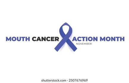 Mouth cancer action month. background, banner, card, poster, template. Vector illustration.