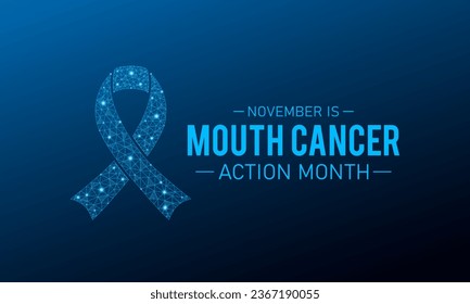 Mouth cancer action month is observed every year in november. November is mouth cancer action month. Vector template for banner, greeting card, poster with background. Vector illustration.